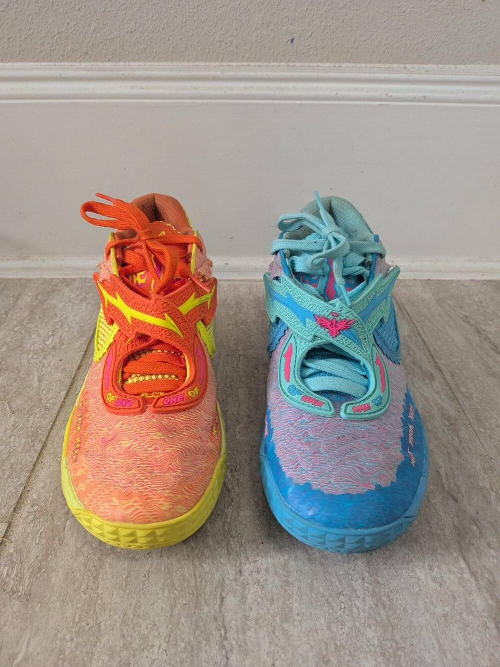 Puma MB.05 Rick and Morty Rickie Orange Electric Peppermint Blue Men Size 8